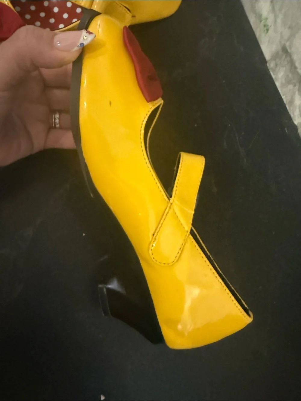 Disney Minnie-Inspired Yellow Mary Jane Flats 🎀✨ | size 7